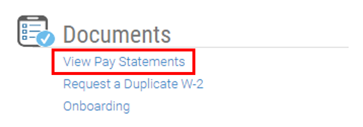Step 3 - View Pay Statements